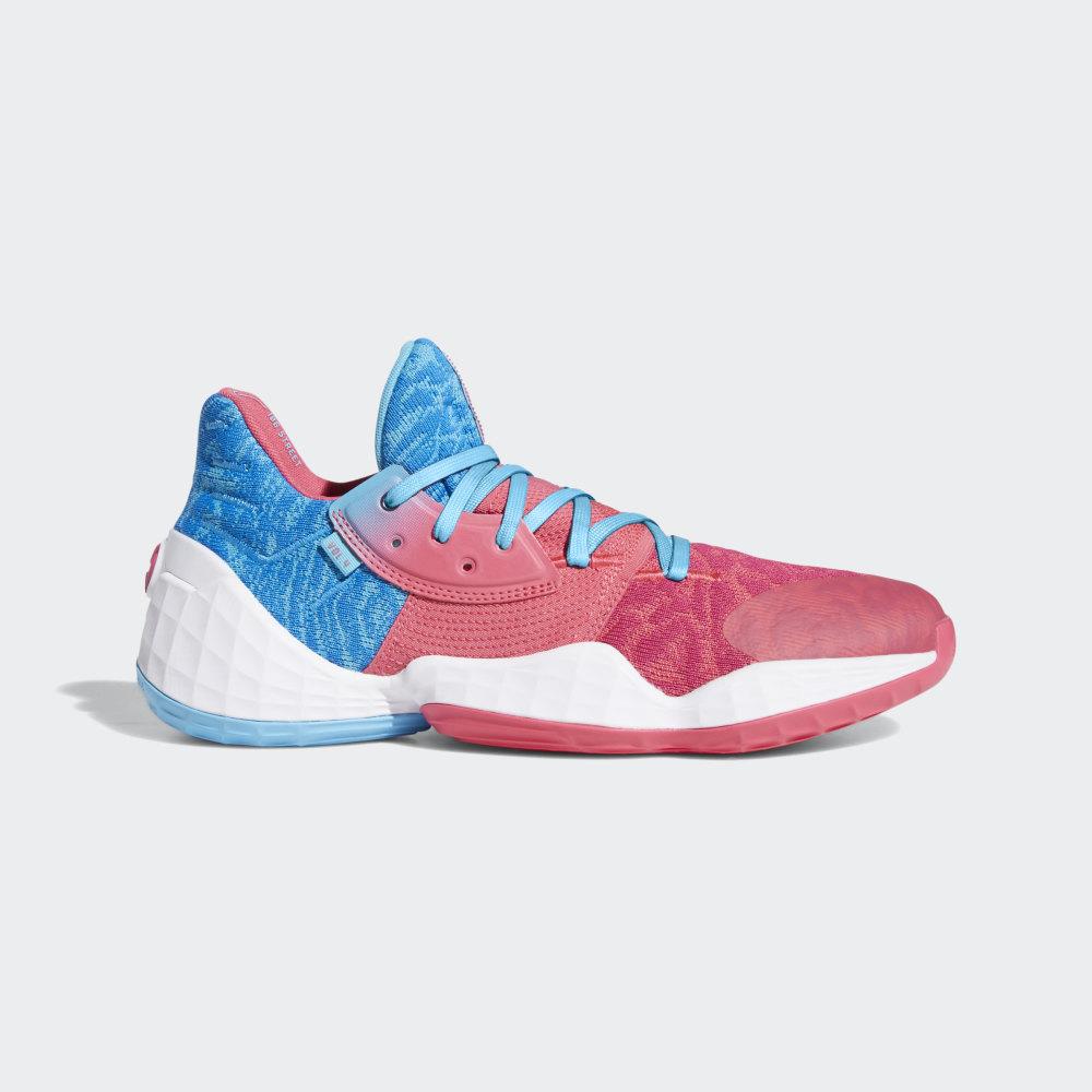 Adidasi Baschet Adidas Harden Vol. 4 Barbati Romania - Albastri Deschis/Roz/Albi EF0998